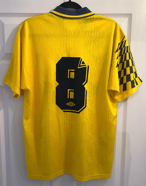 TOTTENHAM HOTSPUR 1991/93 AWAY FOOTBALL SHIRT ‘GASCIOGNE #8’ (L)