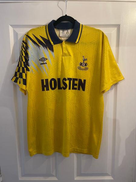 TOTTENHAM HOTSPUR 1991/93 AWAY FOOTBALL SHIRT ‘GASCIOGNE #8’ (L)