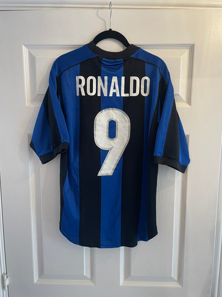INTER MILAN 1999/00 HOME FOOTBALL SHIRT ‘RONALDO #9’ (S)