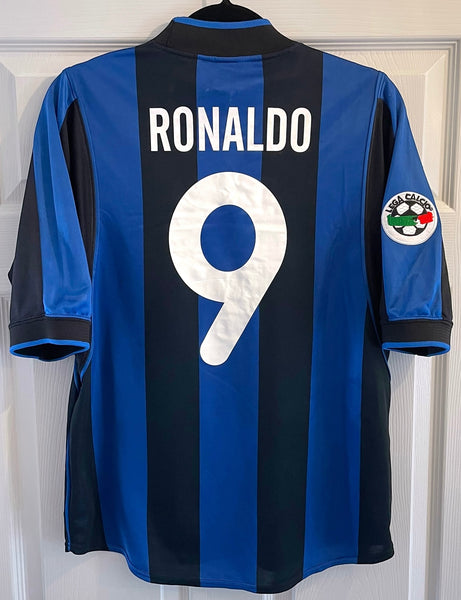 INTER MILAN 2000/01 HOME FOOTBALL SHIRT ‘RONALDO #9’ (S)