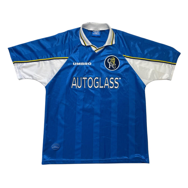CHELSEA 1997/99 HOME FOOTBALL SHIRT ‘ZOLA #25’ (XL)