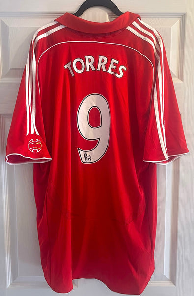 LIVERPOOL 2006/08 HOME FOOTBALL SHIRT ‘TORRES #9’ (XXL)