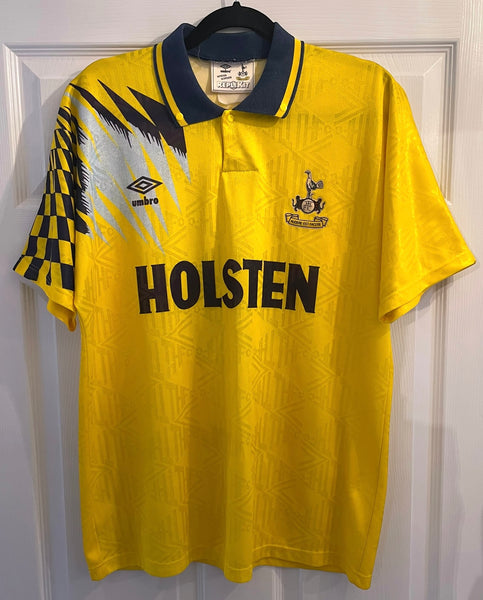 TOTTENHAM HOTSPUR 1991/93 AWAY FOOTBALL SHIRT ‘GASCIOGNE #8’ (L)