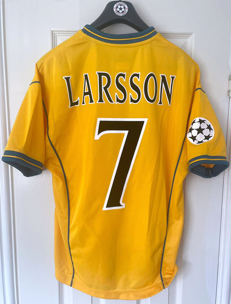 CELTIC 2000/02 AWAY FOOTBALL SHIRT ‘LARSSON #7’ (M)