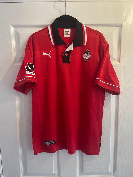 URAWA RED DIAMONDS 1999/00 HOME ‘SPONSORLESS’ FOOTBALL SHIRT (S/M)