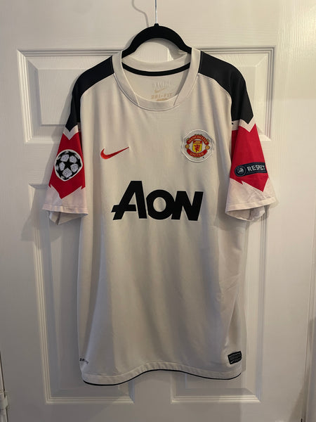 MANCHESTER UNITED 2010/11 CL AWAY FOOTBALL SHIRT ‘ROONEY #10’ (L)