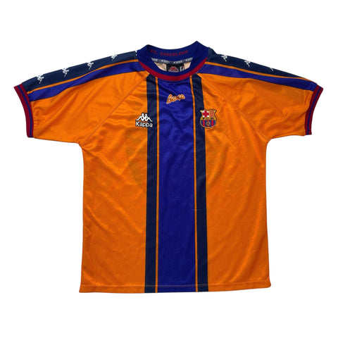 BARCELONA 1997/98 AWAY FOOTBALL SHIRT (S)