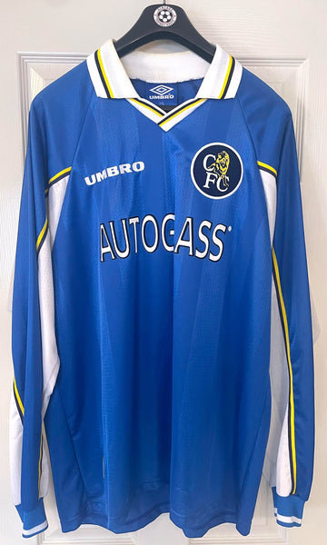 CHELSEA 1997/99 HOME LONG SLEEVE FOOTBALL SHIRT (XXL)