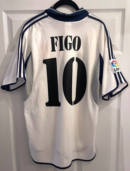 REAL MADRID 2000/01 HOME FOOTBALL SHIRT ‘FIGO #10’ (S)