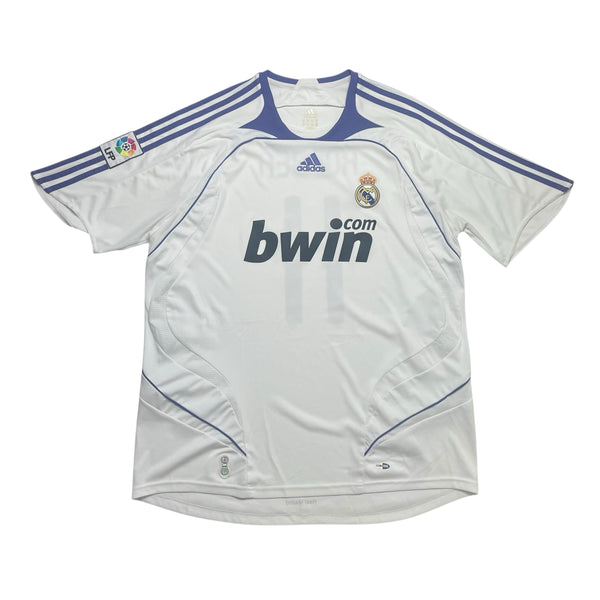 REAL MADRID 2007/08 HOME FOOTBALL SHIRT ‘ROBBEN #11’ (XL)