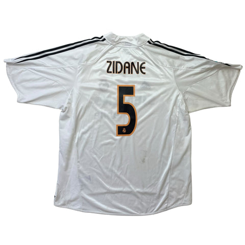 REAL MADRID 2004/05 HOME FOOTBALL SHIRT ‘ZIDANE #5’ (XXL)