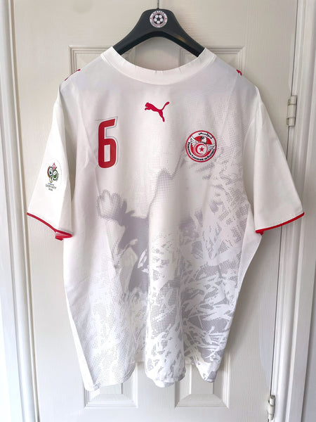 TUNISIA 2006/07 HOME FOOTBALL SHIRT ‘TRABELSI #6’ (L)