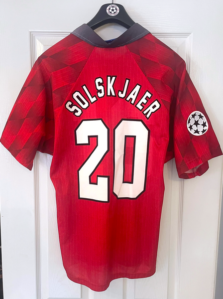 MANCHESTER UNITED 1996/98 HOME CL FOOTBALL SHIRT ‘SOLKSJAER #20’ (L)