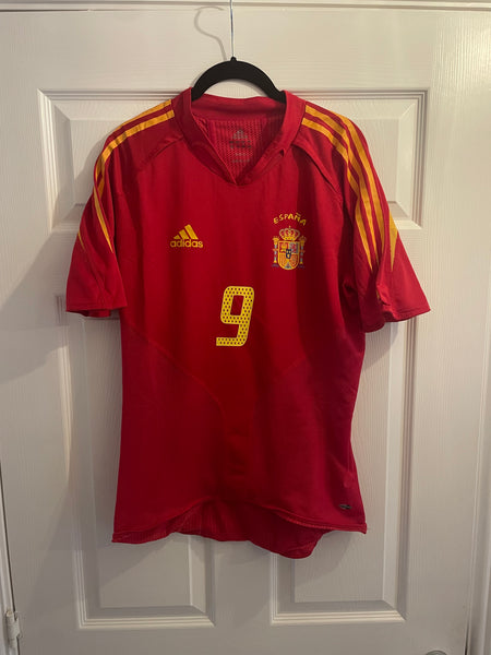 SPAIN 2004/06 HOME PLAYER ISSUE FOOTBALL SHIRT ‘TORRES #9’ (M)