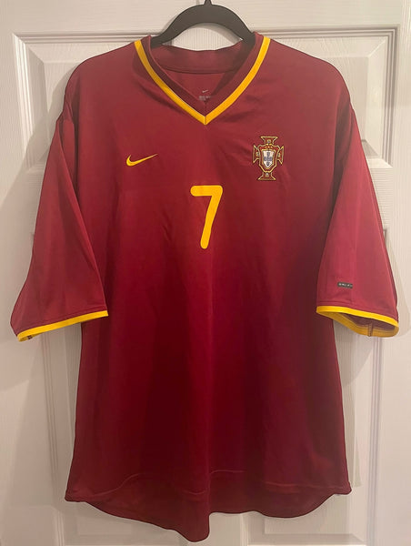 PORTUGAL 2000/02 HOME FOOTBALL SHIRT ‘FIGO #7’ (XXL)