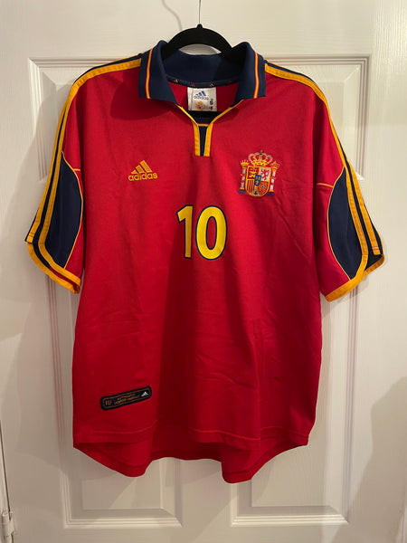 SPAIN 1999/01 HOME FOOTBALL SHIRT ‘RAUL #10’ (L)