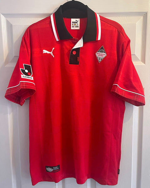 URAWA RED DIAMONDS 1999/00 HOME ‘SPONSORLESS’ FOOTBALL SHIRT (S/M)