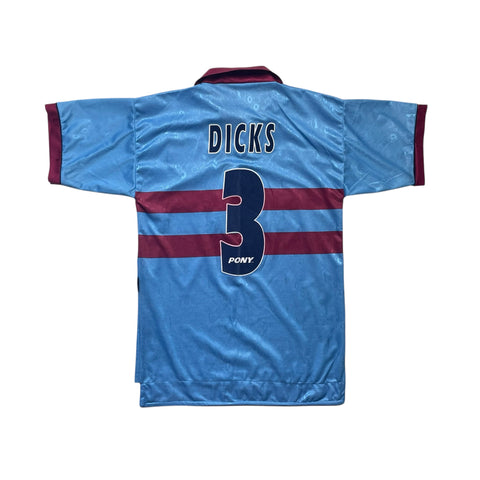 WEST HAM UNITED 1995/97 AWAY FOOTBALL SHIRT ‘DICKS #3’ (S)