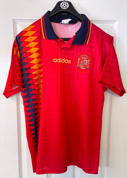 SPAIN 1994/96 HOME FOOTBALL SHIRT (M)