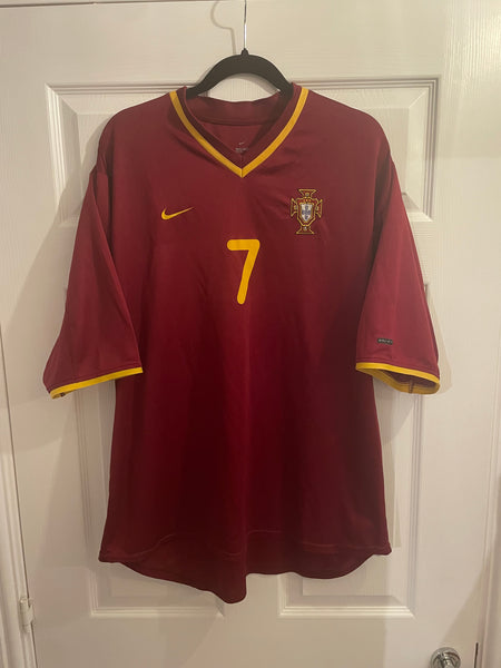 PORTUGAL 2000/02 HOME FOOTBALL SHIRT ‘FIGO #7’ (XXL)
