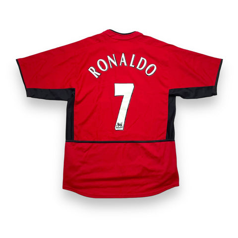 MANCHESTER UNITED 2002/04 HOME FOOTBALL SHIRT ‘RONALDO #7’ (M)