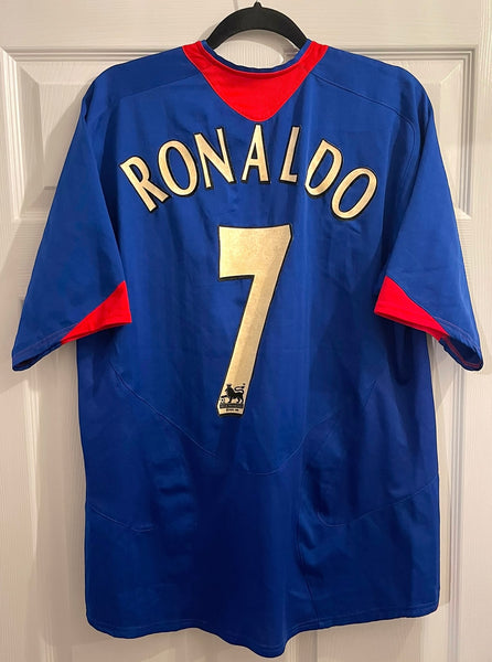 MANCHESTER UNITED 2005/06 AWAY FOOTBALL SHIRT ‘RONALDO #7’ (L)