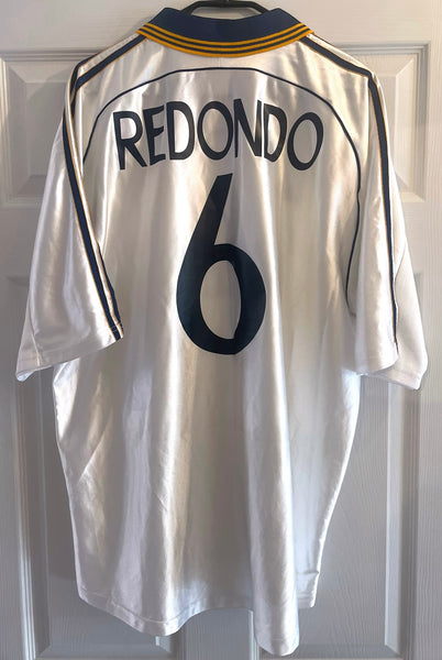 REAL MADRID 1998/00 HOME FOOTBALL SHIRT ‘REDONDO #6’ (XL)