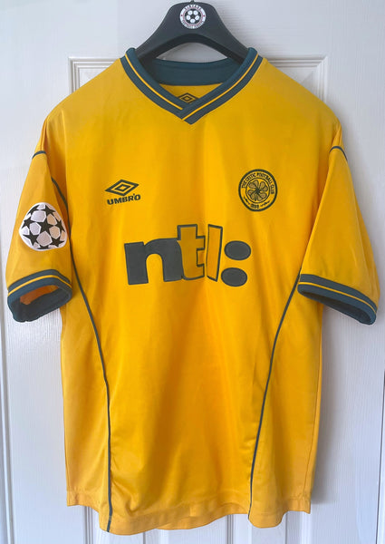 CELTIC 2000/02 AWAY FOOTBALL SHIRT ‘LARSSON #7’ (M)