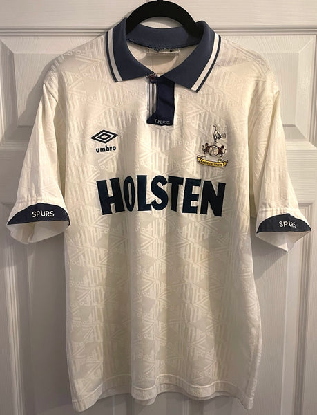 TOTTENHAM HOTSPUR 1991/93 HOME FOOTBALL SHIRT ‘LINEKER #10’ (M)