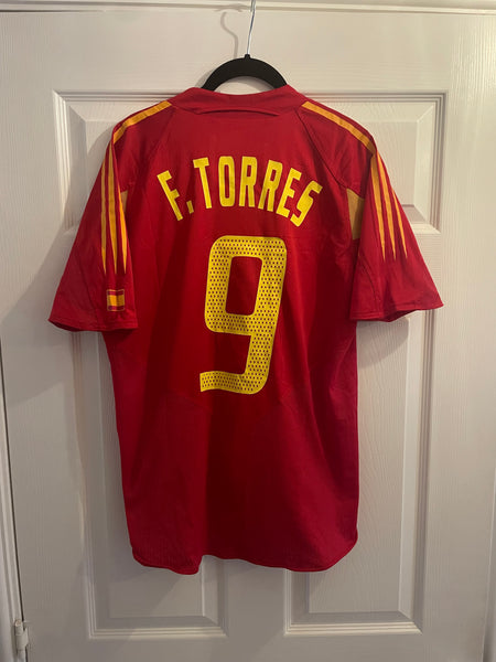 SPAIN 2004/06 HOME PLAYER ISSUE FOOTBALL SHIRT ‘TORRES #9’ (M)