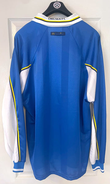 CHELSEA 1997/99 HOME LONG SLEEVE FOOTBALL SHIRT (XXL)