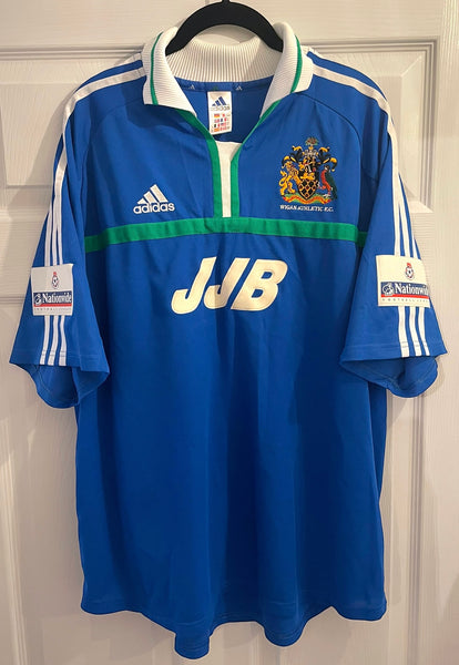 WIGAN ATHLETIC 2000/02 HOME PLAYER ISSUE FOOTBALL SHIRT ‘PORTER #20’ (XL)