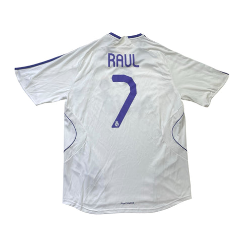 REAL MADRID 2007/08 HOME FOOTBALL SHIRT ‘RAUL #7’ (L)