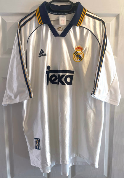 REAL MADRID 1998/00 HOME FOOTBALL SHIRT ‘REDONDO #6’ (XL)