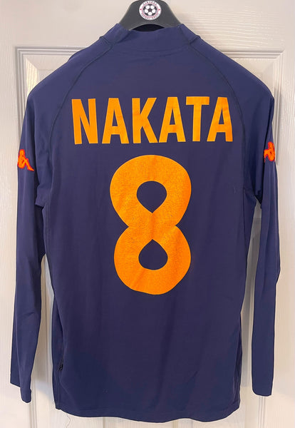 AS ROMA 2000/01 THIRD LONG SLEEVE FOOTBALL SHIRT ‘NAKATA #8’ (S)