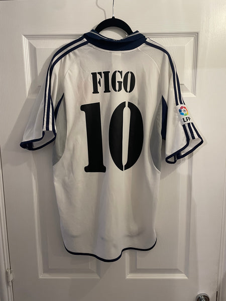 REAL MADRID 2000/01 HOME FOOTBALL SHIRT ‘FIGO #10’ (S)