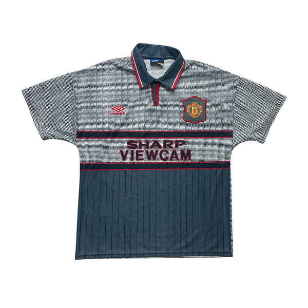 MANCHESTER UNITED 1995/96 AWAY FOOTBALL SHIRT (M)