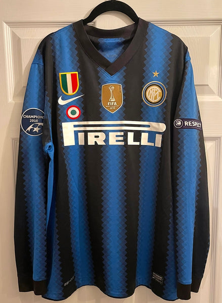 INTER MILAN 2010/11 HOME LONG SLEEVE FOOTBALL SHIRT ‘SNEIJDER #10’ (L)