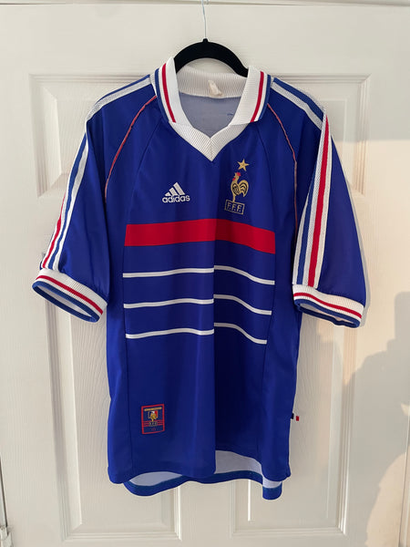 FRANCE 1998/00 HOME FOOTBALL SHIRT ‘ZIDANE #10’ (M)