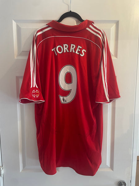LIVERPOOL 2006/08 HOME FOOTBALL SHIRT ‘TORRES #9’ (XXL)