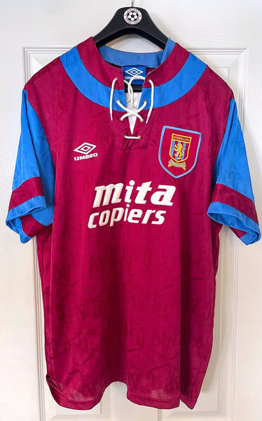 ASTON VILLA 1992/93 HOME FOOTBALL SHIRT (XL)