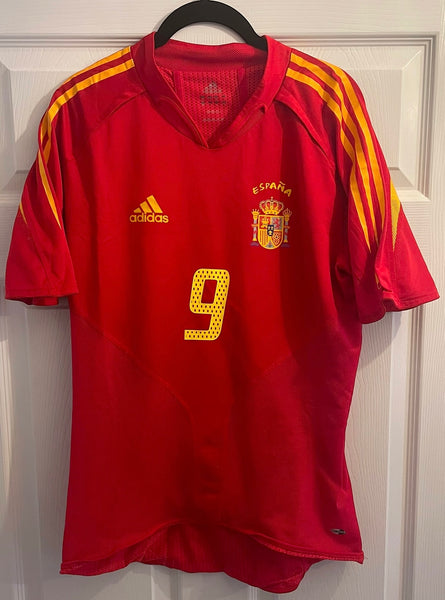 SPAIN 2004/06 HOME PLAYER ISSUE FOOTBALL SHIRT ‘TORRES #9’ (M)