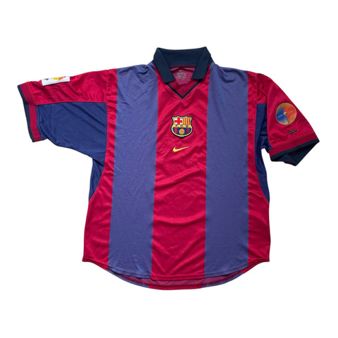 BARCELONA 2000/01 HOME FOOTBALL SHIRT (L)
