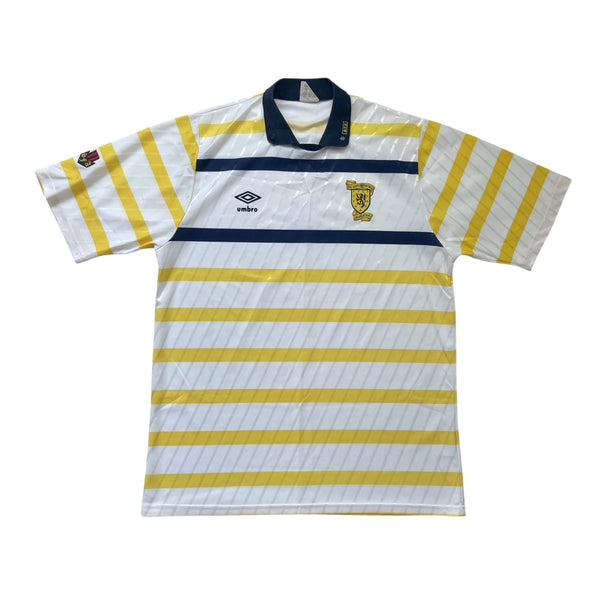 SCOTLAND 1988/90 AWAY FOOTBALL SHIRT (L)