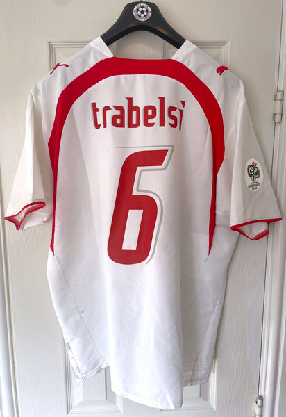 TUNISIA 2006/07 HOME FOOTBALL SHIRT ‘TRABELSI #6’ (L)