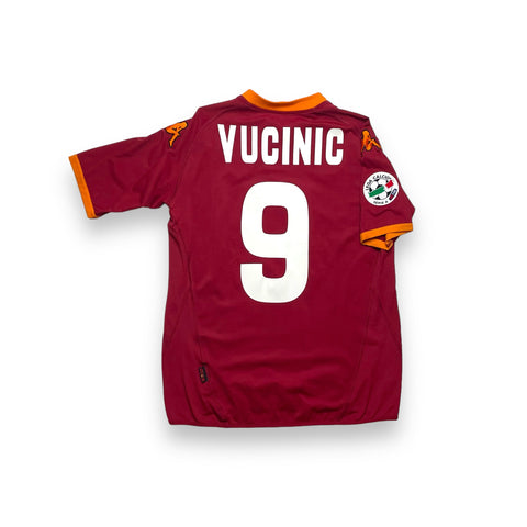 ROMA 2007/08 HOME FOOTBALL SHIRT ‘VUCINIC #9’ (M)
