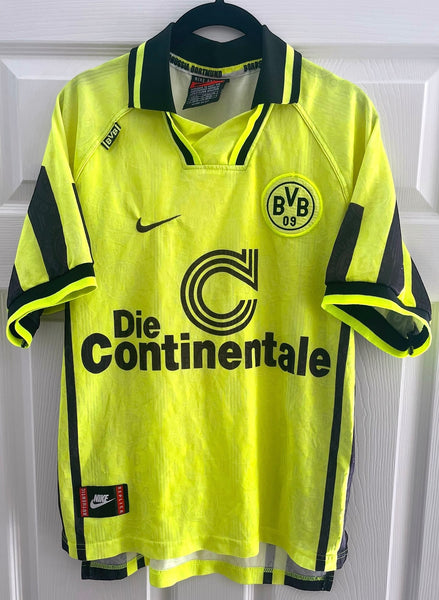 BORUSSIA DORTMUND 1996/97 HOME FOOTBALL SHIRT (M)