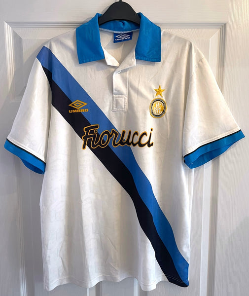 INTER MILAN 1993/94 AWAY FOOTBALL SHIRT (L)
