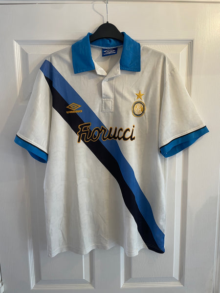 INTER MILAN 1993/94 AWAY FOOTBALL SHIRT (L)