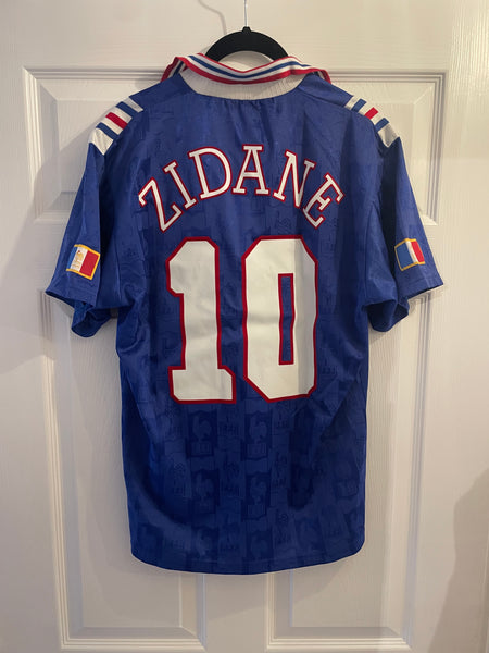 FRANCE 1996/98 HOME FOOTBALL SHIRT ‘ZIDANE #10’ (M)